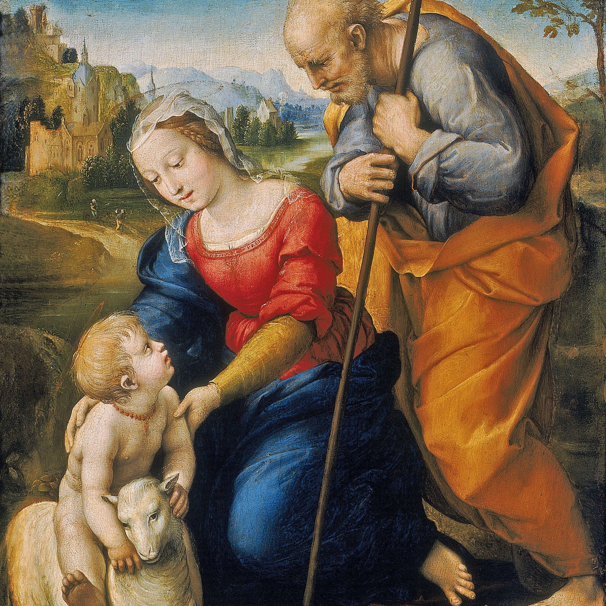 La Sainte Famille avec un agneau - Raphaël (peintre)