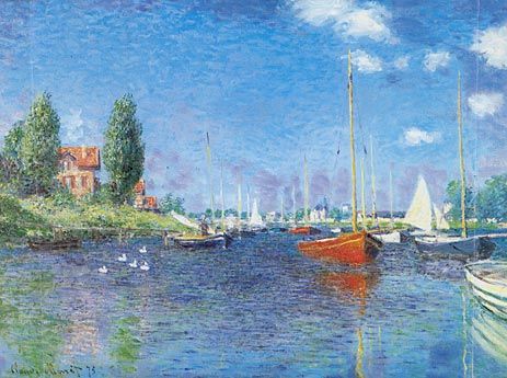 Bateau rouge, Argenteuil - Claude Monet