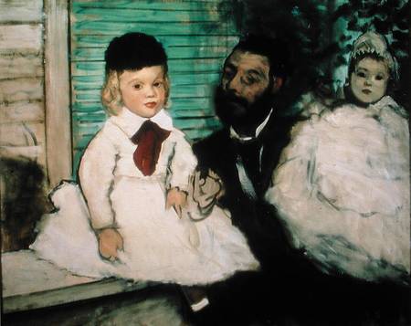 Le baron Lepic avec ses deux filles - Edgar Degas