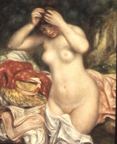 Baigneur arrangeant ses cheveux - Pierre-Auguste Renoir