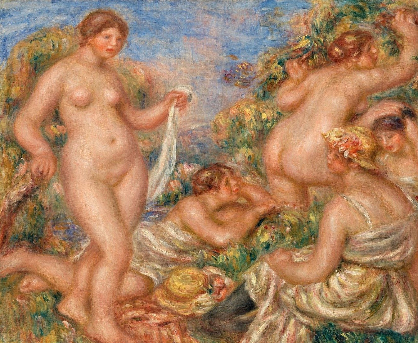 Composition, cinq baigneuses - Pierre-Auguste Renoir