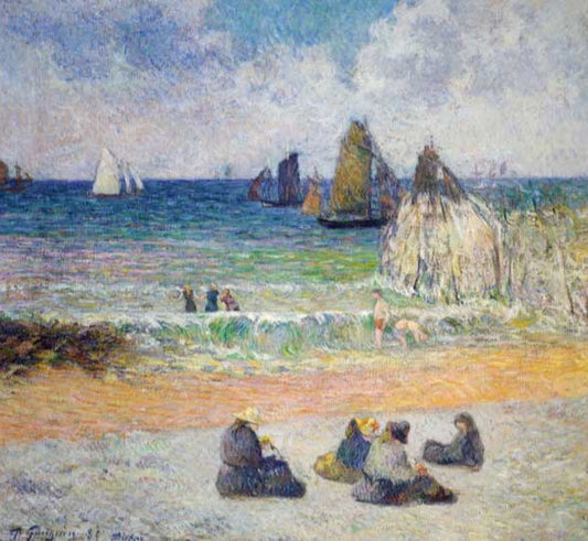 La plage à Dieppe - Paul Gauguin