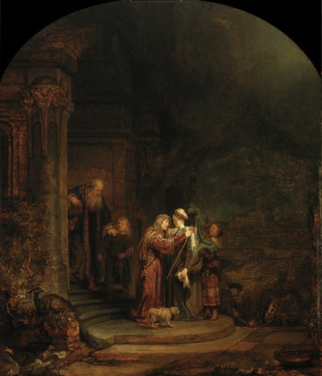 La visite - Rembrandt van Rijn