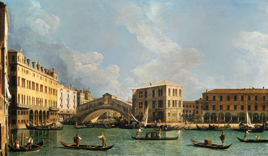 Vue du pont du Rialto, depuis le nord - Canal Giovanni Antonio