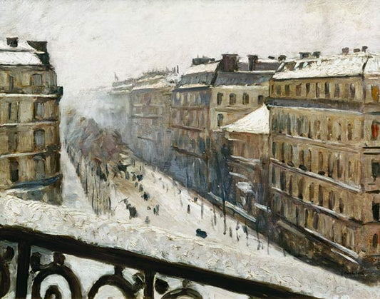 Boulevard Haussmann sous la neige - Caillebotte