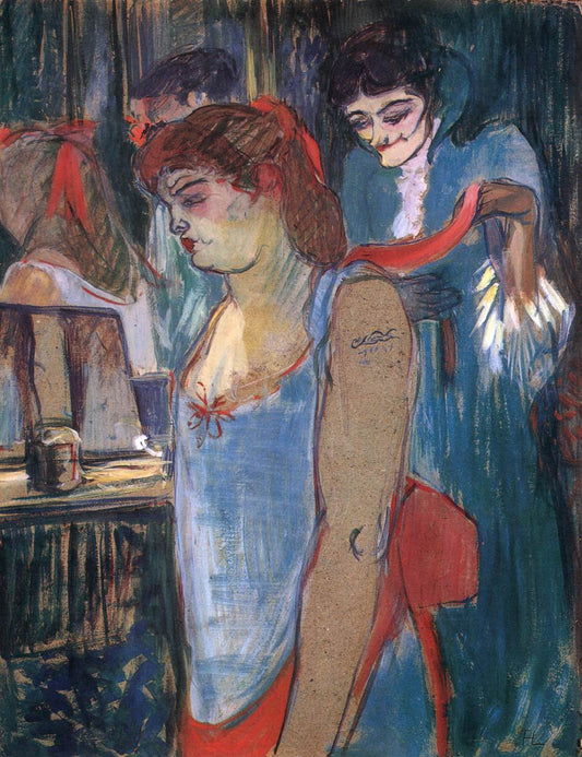 La femme tatouée ou les toilettes - Toulouse Lautrec