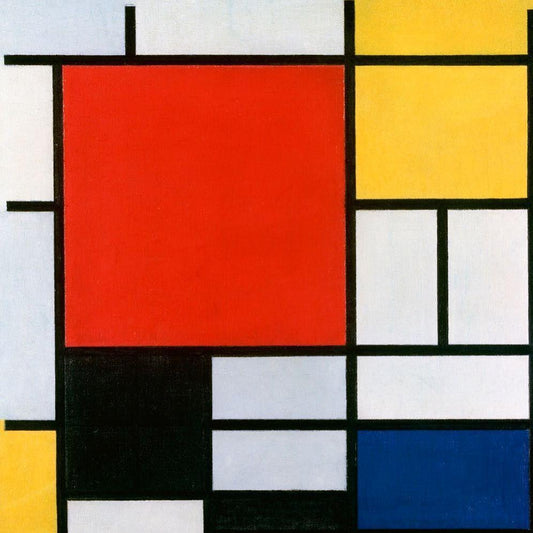 Composition II en rouge, bleu et jaune - Mondrian