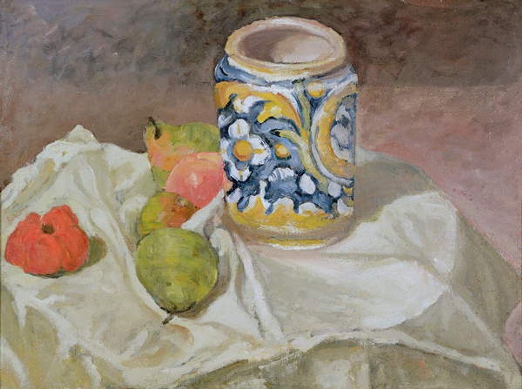 Nature morte avec une jarre en faïence italienne - Paul Cézanne