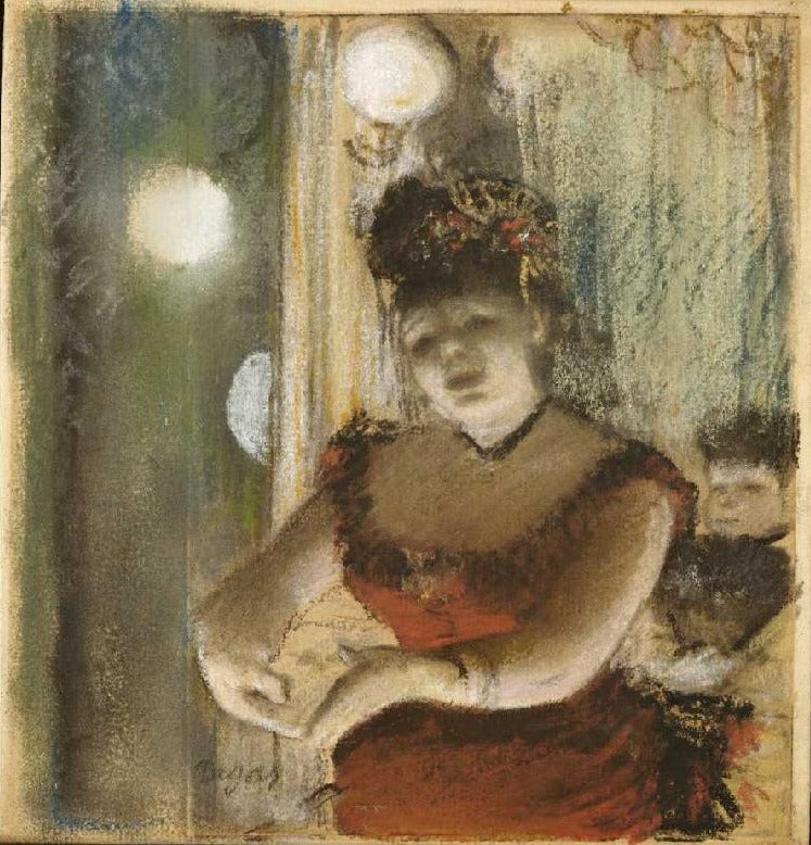 Chanteuse dans le Café - Edgar Degas