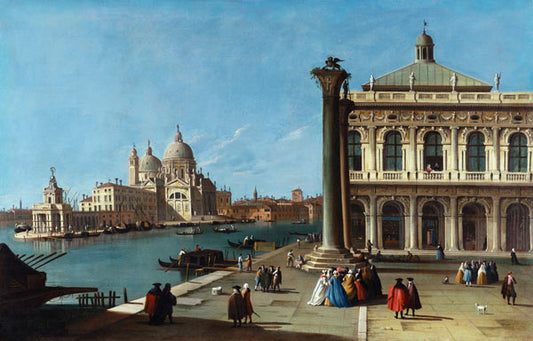 Entrée du Grand Canal, Venise, avec la Piazzetta et l'église de Santa Maria Della Salute - Giovanni Antonio Canal