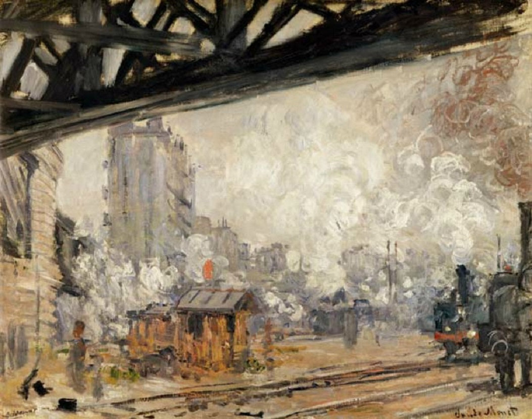 La Gare Saint-Lazare, vue extérieure de Claude Monet