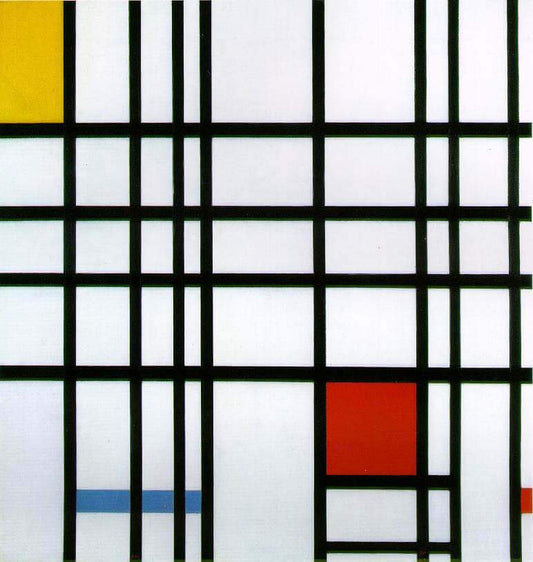 Composition avec du rouge du jaune et du bleu - Mondrian