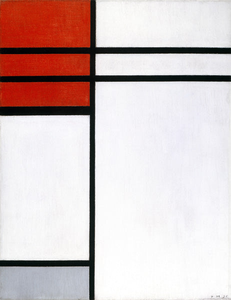 Composition avec du rouge - Mondrian