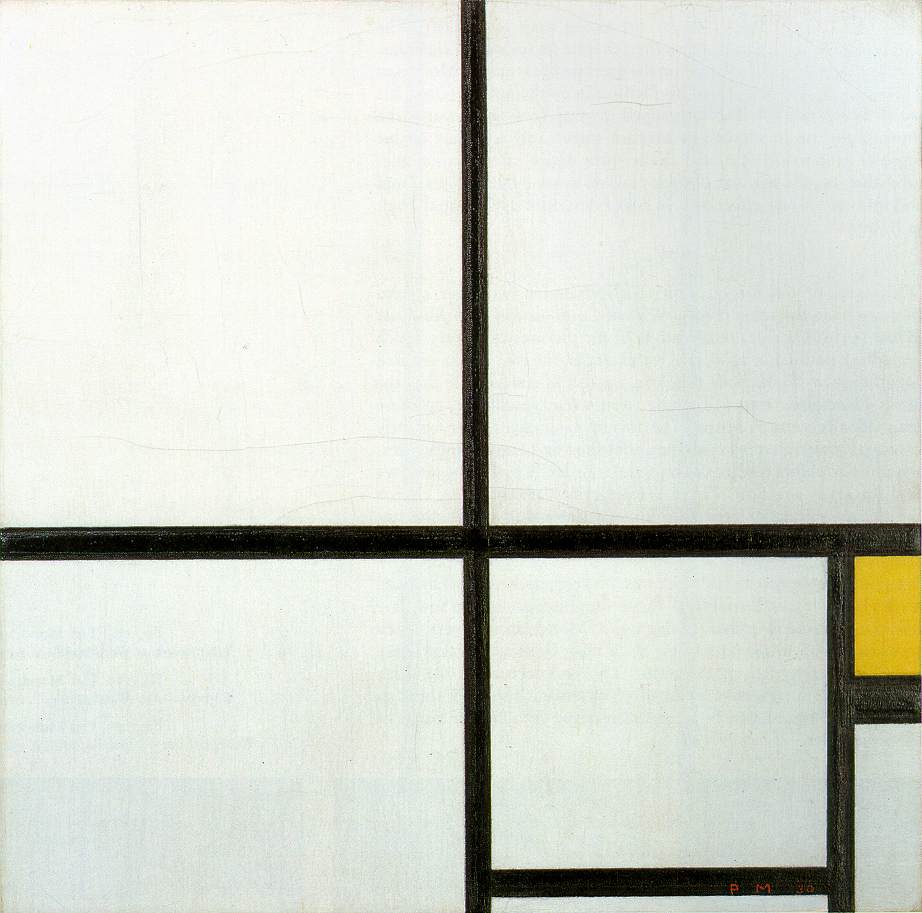 Composition avec du jaune - Mondrian