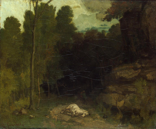 Paysage avec un cheval mort - Gustave Courbet
