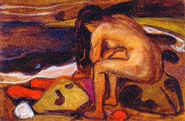 Femme nue sur la plage - Edvard Munch