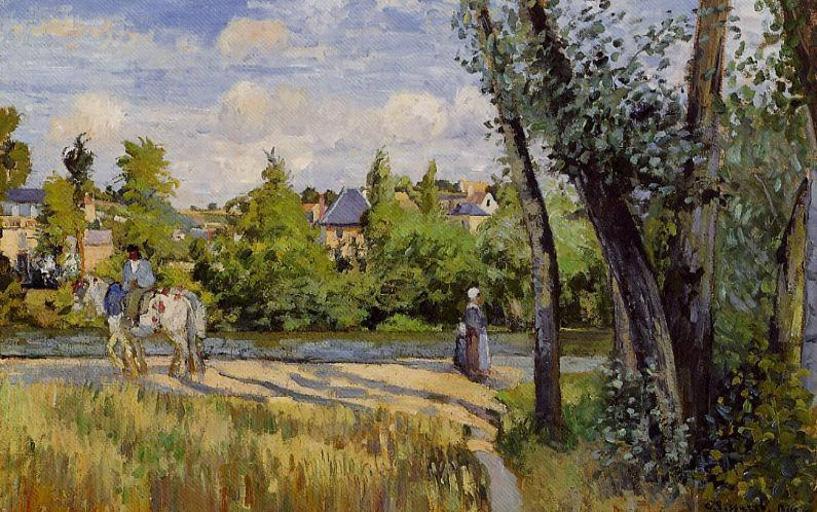 Paysage, soleil lumineux, Pontoise - Camille Pissarro