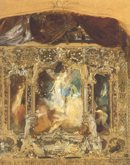Conception d'un rideau de théâtre - Gustav Klimt