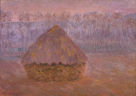 Meule, hiver, temps brumeux - Claude Monet