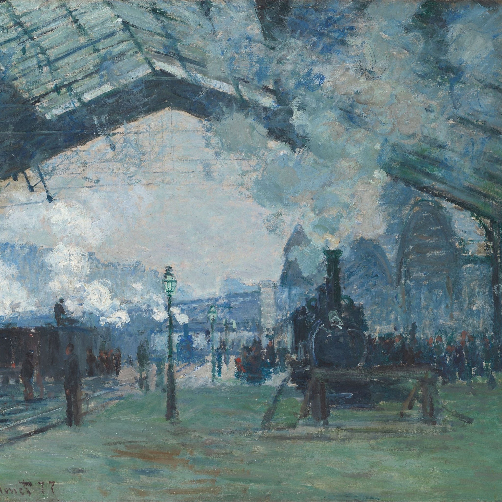 La Gare Saint-Lazare, le train de Normandie - Claude Monet