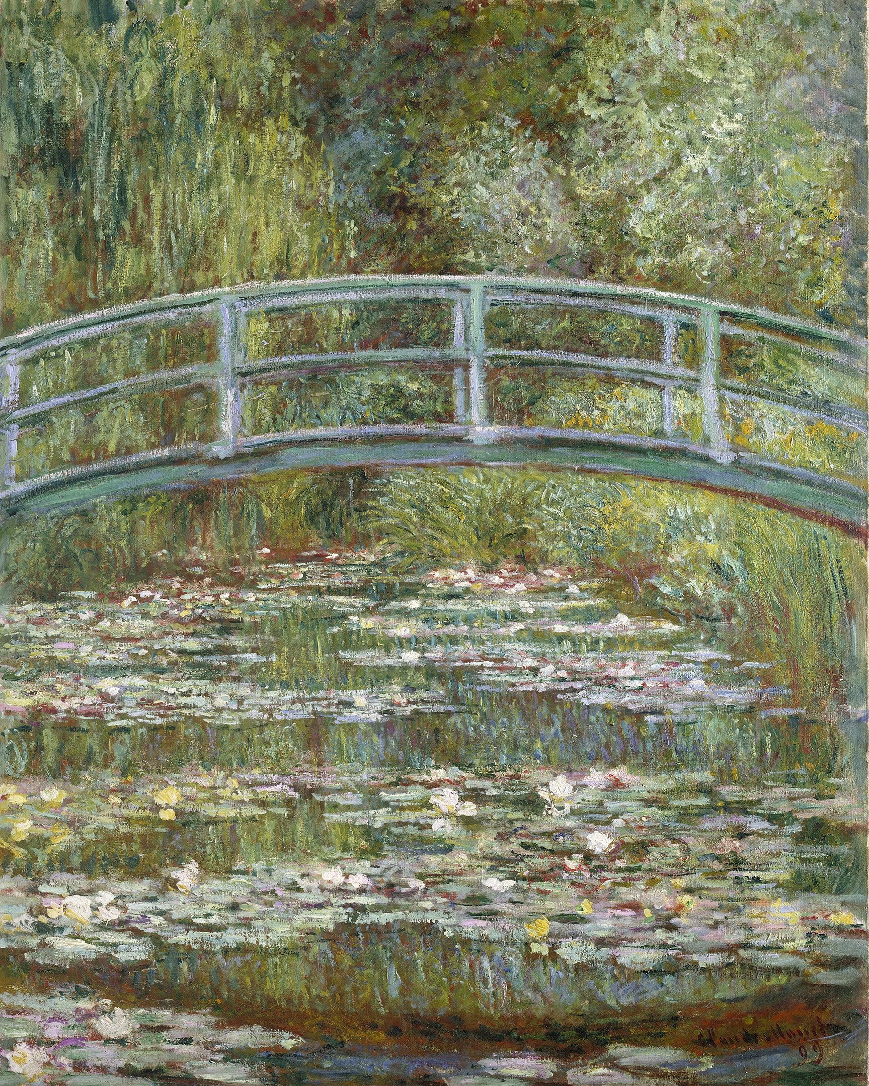 Pont au-dessus d'un bassin de nymphéas - Claude Monet