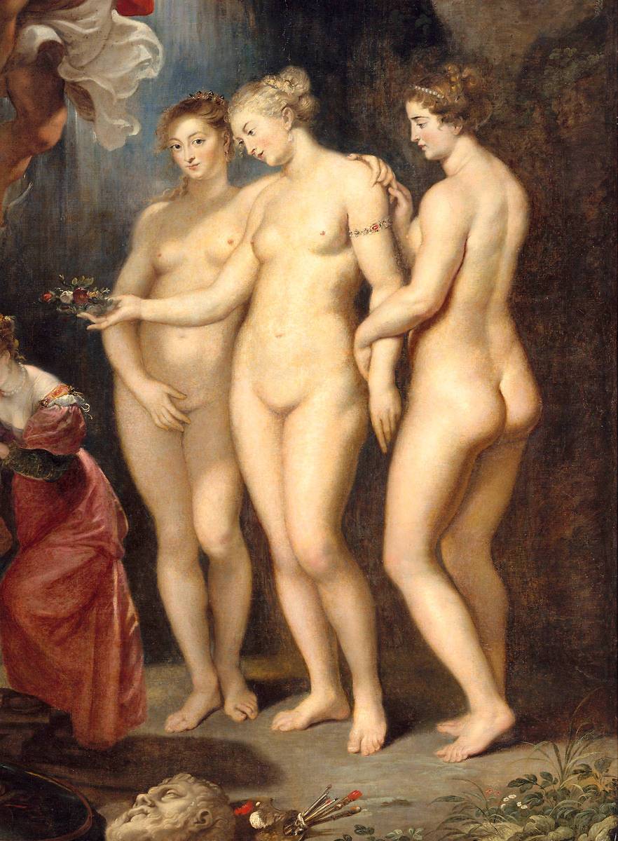 Le cycle des Médicis : L'éducation de Marie de Médicis, détail des Trois Grâces - Peter Paul Rubens