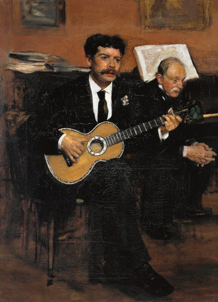 Le joueur de guitare Lorenzo Pagans et le père de l'artiste - Edgar Degas