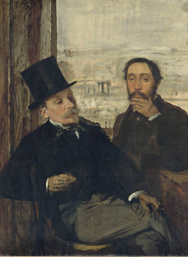 Autoportrait avec Evariste de Valernes (1816-96) - Edgar Degas