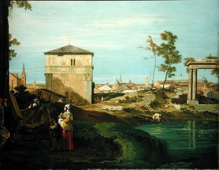 Détail de "Capriccio avec motifs de Padoue" - Giovanni Antonio Canal