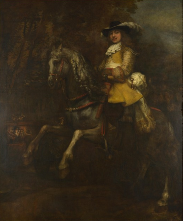 Portrait de Frederick Rihel à cheval - Rembrandt van Rijn