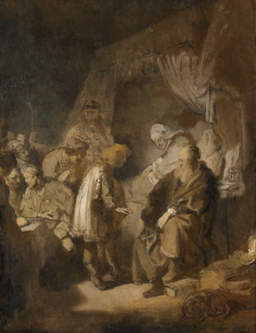 Joseph raconte ses rêves à ses parents et à ses frères - Rembrandt van Rijn