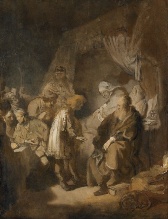 Joseph raconte ses rêves à ses parents et à ses frères - Rembrandt van Rijn