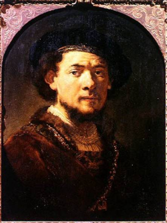 Portrait d'un homme avec une chaîne en or ou, Autoportrait avec barbe - Rembrandt van Rijn