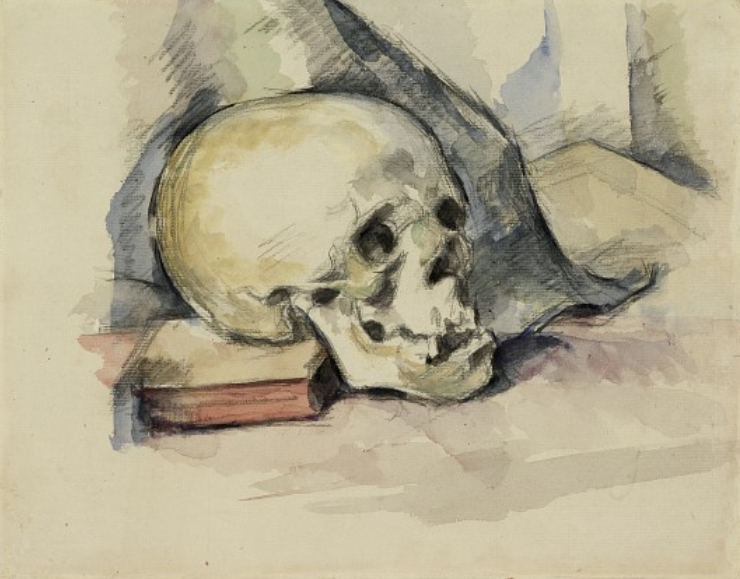 Crâne et livre - Paul Cézanne