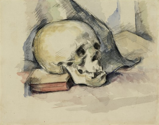 Crâne et livre - Paul Cézanne