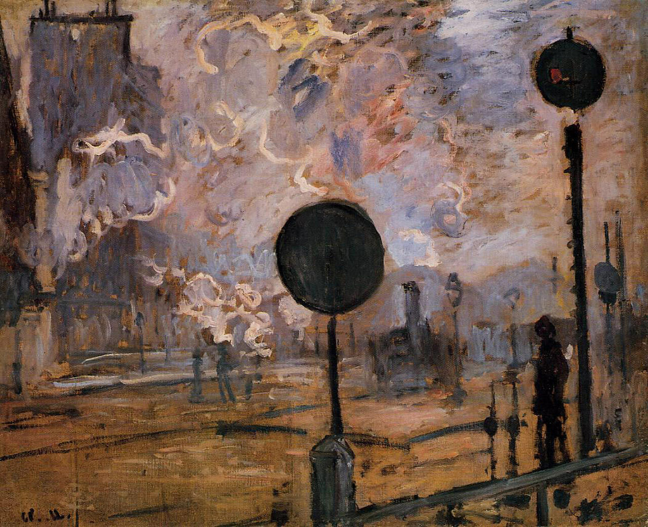 La Gare Saint-Lazare, les signaux - Claude Monet