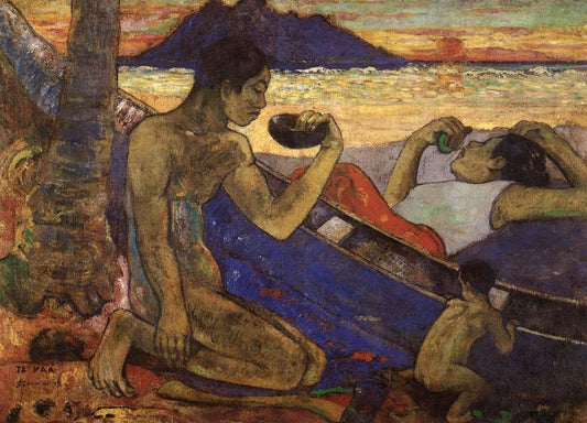 Une pirogue (Famille tahitienne) - Paul Gauguin