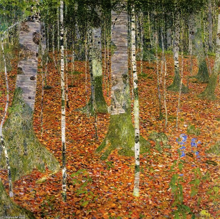 Ferme avec des bouleaux - Gustav Klimt