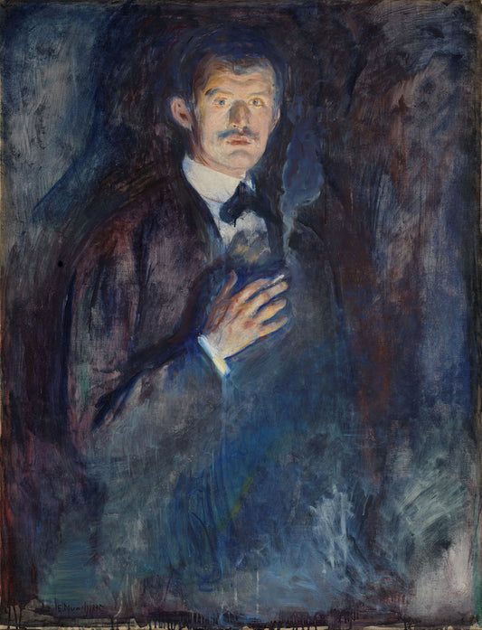 Autoportrait avec une cigarette - Edvard Munch