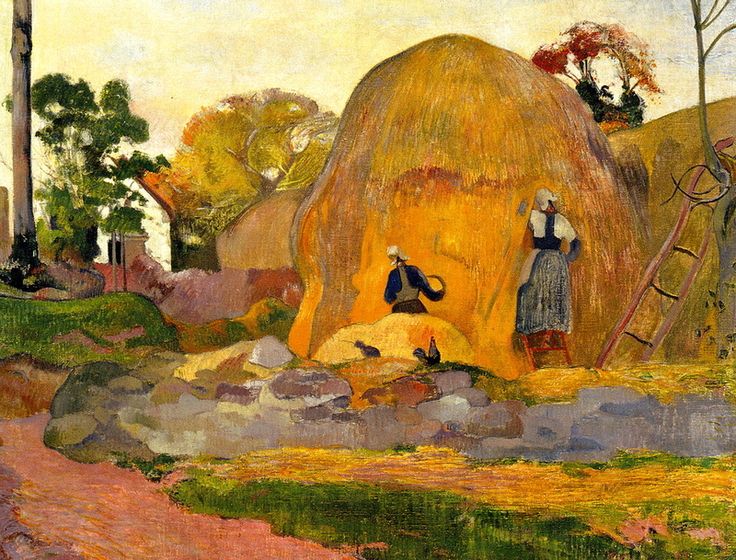 La meule de foin jaune ou la récolte blonde - Paul Gauguin