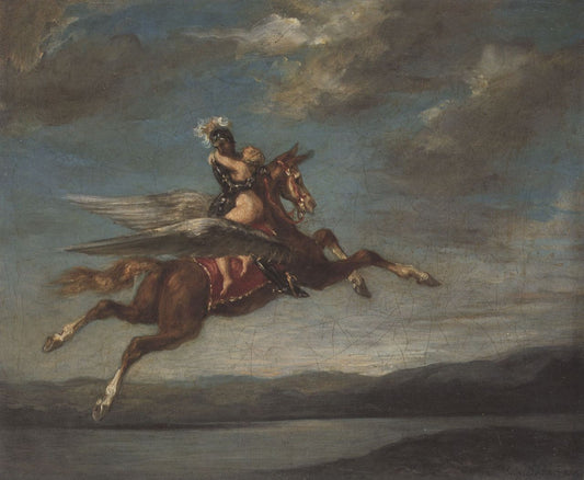 Roger enlevant Angélique sur l’hippogriffe - Eugène Delacroix