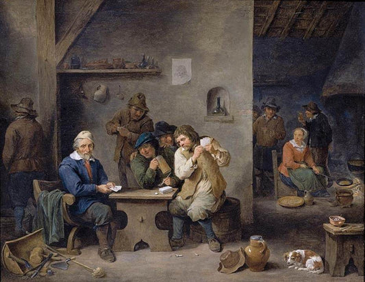 Figures de jeu dans une taverne - David The Younger Teniers