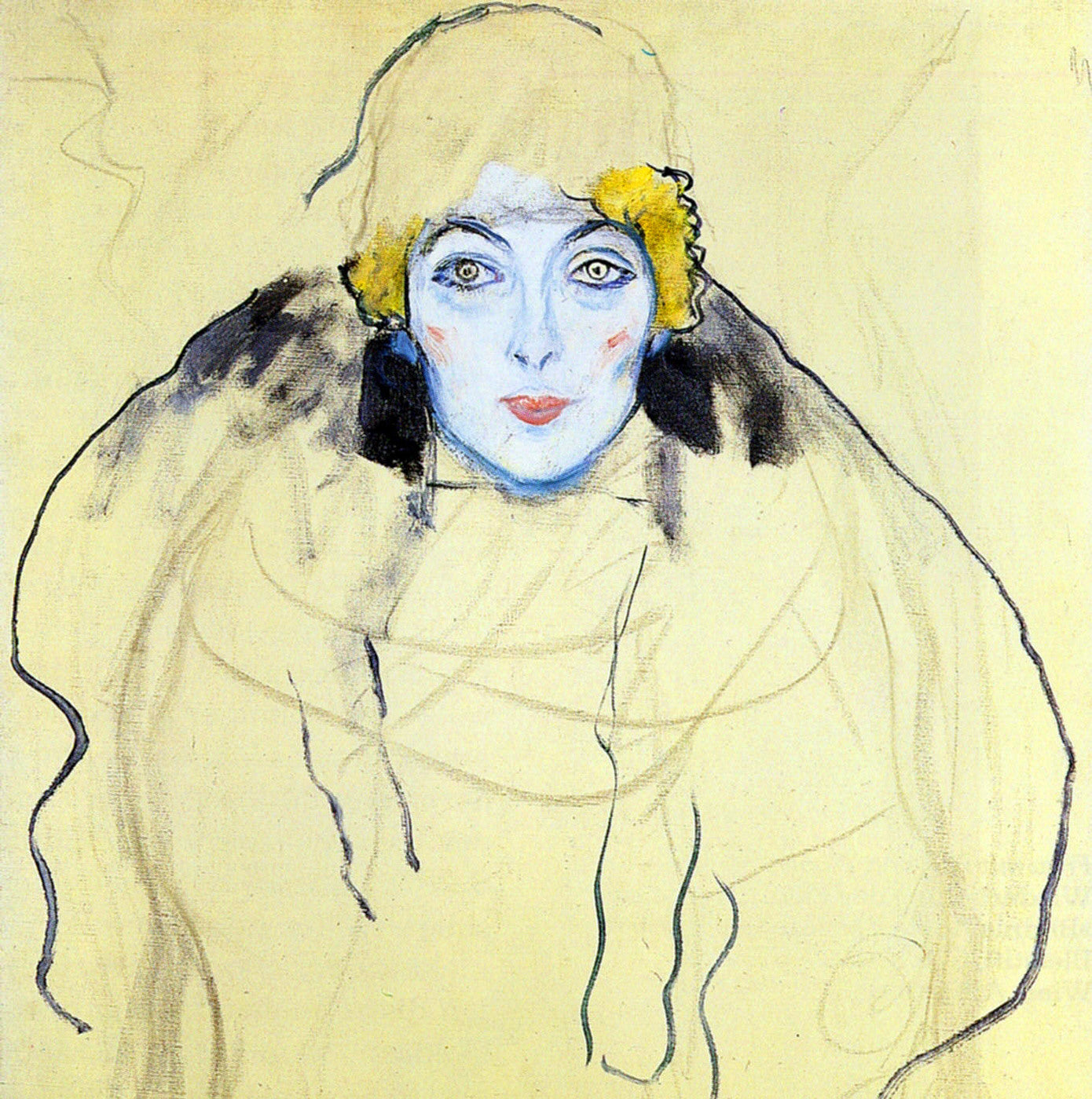 Tête de femme 1917 - Gustav Klimt