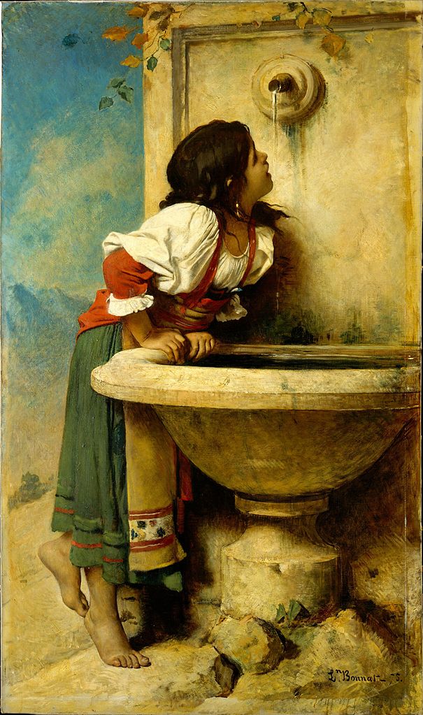 Fille romaine à la fontaine - Léon Bonnat
