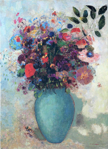 Fleurs dans un vase turquoise - Odilon redon