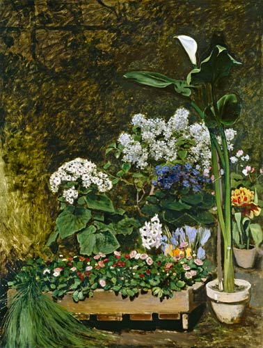 Fleurs dans une serre - Pierre-Auguste Renoir