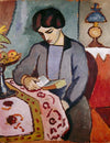 Femme de l'artiste (étude concernant un portrait) - August Macke