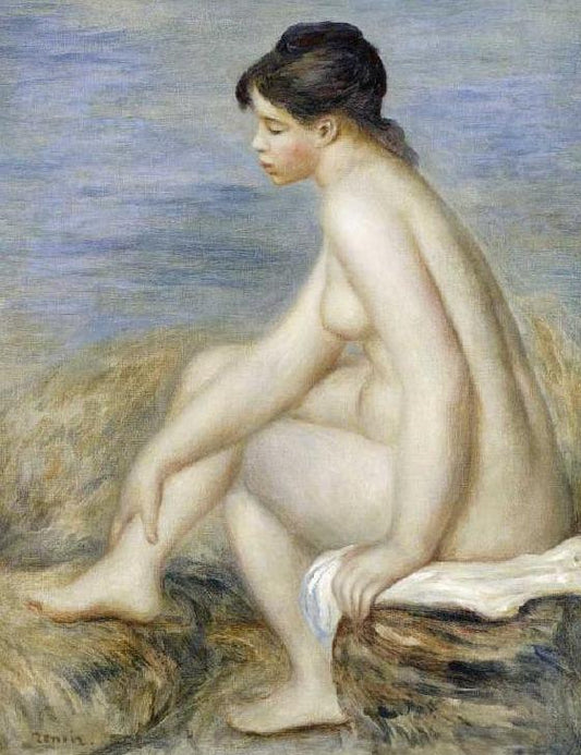 La jeune femme après cela baigne - Pierre-Auguste Renoir