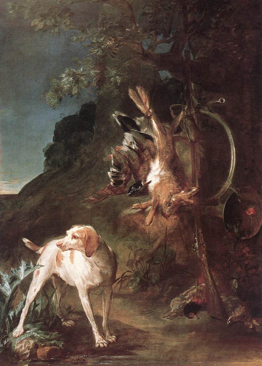 Nature morte de gibier avec chien de chasse - Jean Siméon Chardin