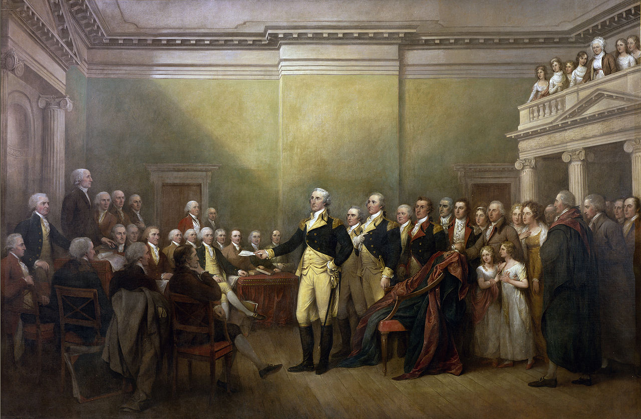 Le général George Washington démissionne de son poste - John Trumbull